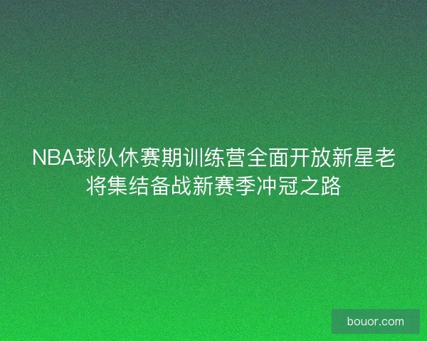 NBA球队休赛期训练营全面开放新星老将集结备战新赛季冲冠之路 NBA球队休赛期训练营全面开放新星老将集结备战新赛季冲冠之路